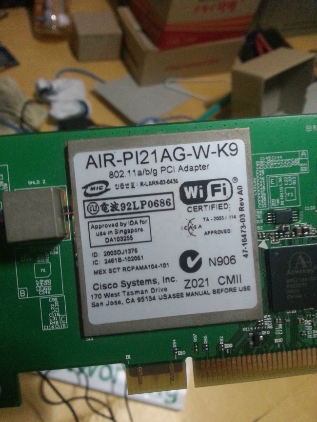 ... 렌카드드라이버인 AIR-PI21AG-W-K9 드라이브입니다